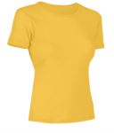 T-Shirt donna maniche corte, collo dello stesso tessuto della maglia, colore blu royal X-CTW012.740