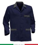 giacca da lavoro blu con inserti neri, tessuto Poliestere e cotone RUBICOLOR.GIA.BLGR