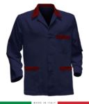 giacca da lavoro blu con inserti rossi, tessuto Poliestere e cotone RUBICOLOR.GIA.BLR