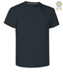 T-shirt girocollo a maniche corte uomo da lavoro in cotone, colore smoke PASUNSET.BL