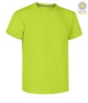 T-shirt girocollo a maniche corte uomo da lavoro in cotone, colore verde chiaro PASUNSET.GIL