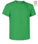 T-shirt girocollo a maniche corte uomo da lavoro in cotone, colore jelly green PASUNSET.JEG