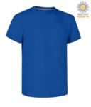 T-shirt girocollo a maniche corte uomo da lavoro in cotone, colore blu navy PASUNSET.AZR