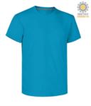 T-shirt girocollo a maniche corte uomo da lavoro in cotone, colore limo light PASUNSET.AZC