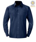 camicia da lavoro a manica lunga per uomo Poliestere e cotone color lime X-K545.BL