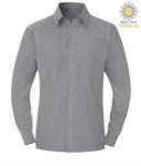 camicia da lavoro a manica lunga per uomo Poliestere e cotone color lime X-K545.SI