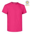 T-shirt girocollo a maniche corte uomo da lavoro in cotone, colore rosa shadow PASUNSET.FUX