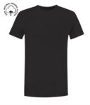 T-Shirt da lavoro organica a maniche corte, vestibilità regular fit, girocollo, certificata OEKO-TEX. Colore nero X-CTU01B.005