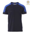 T-Shirt a maniche corte bicolore, vestibilità regular fit. Colore: Nero/Grigio smoke PACORPORATE.BLA