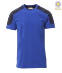 T-Shirt a maniche corte bicolore, vestibilità regular fit. Colore: Azzurro Royal/Blu Navy PACORPORATE.AZB