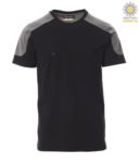 T-Shirt a maniche corte bicolore, vestibilità regular fit. Colore: Rosso/grigio smoke PACORPORATE.NES