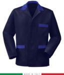 giacca da lavoro blu con inserti grigi, tessuto Poliestere e cotone RUBICOLOR.GIA.BLAZ