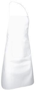 Tnt Apron with pocket. Color white 