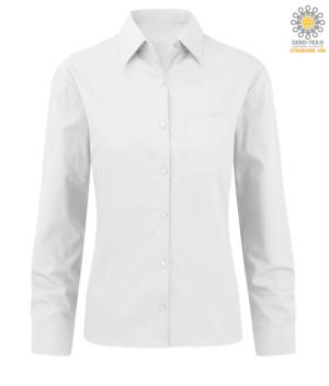Camicia da donna a manica lunga bianca per divisa elegante
