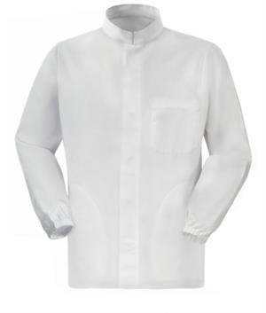work jacket for food use with long white zip 100% cotton massaua