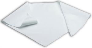 Foulard da cuoco, forma triangolare con bordo perimetrale in sorfilo, colore bianco