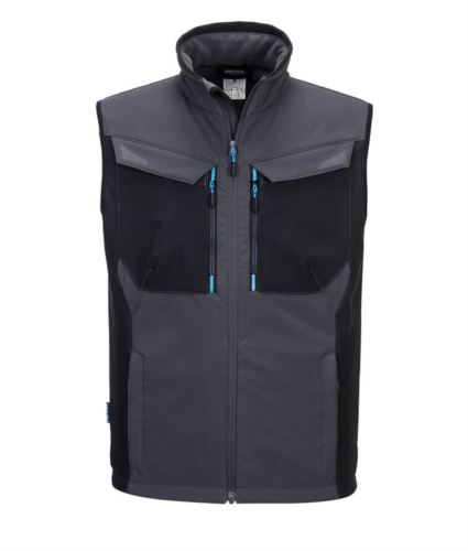 Gilet softshell grigio/nero