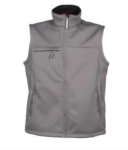 Gilet softshell impermeabile grigio