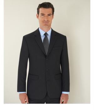 Elegant work uniform jacket with 3 button closure. Polyester and viscose fabric. Wholesale only. Get a free quote.