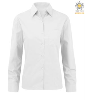 elegant shirt color white women 100% cotton