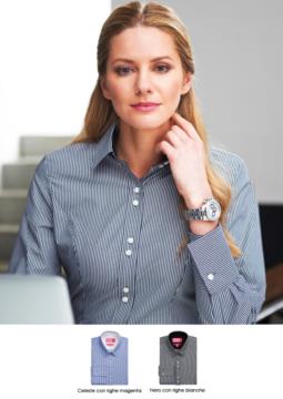 Elegant cotton and polyester uniform shirt, easy iron. Ideal for receptionists, hostesses and hoteliers. Get a quote.