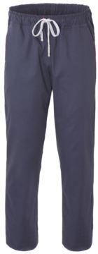 Pantaloni da cuoco, chiusura con laccetti in tessuto, due tasche posteriori, colore grigio