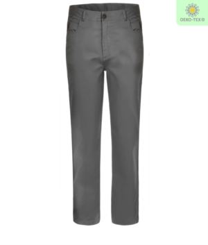Pantalone da lavoro elasticizzato multi stagione di colore grigio