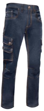 Pantaloni in jeans multitasche, colore Blu Denim