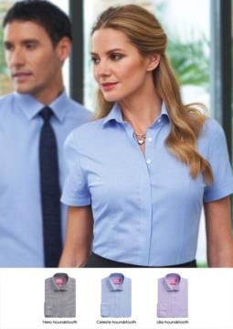 Women's shirt for elegant work uniform. Polyester and cotton fabric. Wholesale sale. Request a free quote