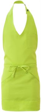 Apron with central single pocket, colour acid green 
