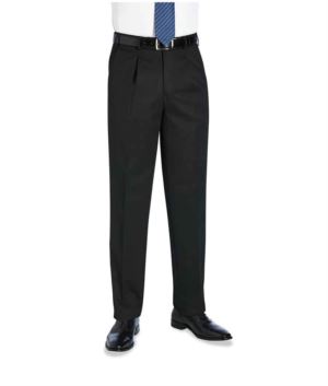 Elegant men trousers with a classic cut, two welt pockets, in polyester and viscose fabric. Contact us for a free quote.