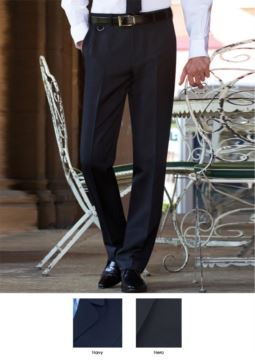 Elegant tailored fit men trousers, two welt pockets, 100% polyester. Get a free quote.
