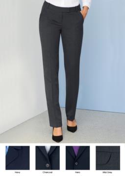 Elegant women's trousers in polyester and wool, with crease resistant fabric. Ideal for receptionists, hostesses, hoteliers.