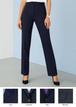 Elegant women's trousers in polyester and wool and crease resistant fabric. Ideal for receptionists, hostesses, hoteliers. Wholesale.