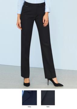 Elegant trousers in 100% polyester fabric, navy blue and black.  Ideal for receptionists, hostesses, hoteliers.