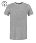 T-Shirt da lavoro organica a maniche corte, vestibilità regular fit, girocollo, certificata OEKO-TEX. Colore grigio melange X-CTU01B.610