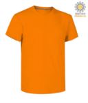 T-shirt girocollo a maniche corte uomo da lavoro in cotone, colore fucsia PASUNSET.AR