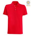 Polo manica corta in jersey rosso JR991464.RO