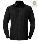 Camicia colore nero da uomo per divisa da lavoro X-K545.NE