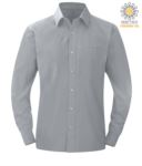 Camicia da lavoro a manica lunga colore grigio chiaro da uomo X-K545.GRC