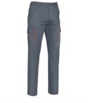 Pantaloni multitasche Blu Navy/Arancione VATHUNDERPAN.GRAR