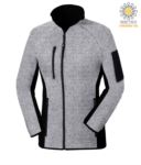 Pile donna Knitted fleece grigio knitted e nero JR994421.GRC