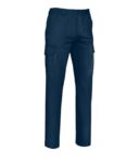 Pantaloni multitasche Blu Navy/Arancione VATHUNDERPAN.BLGR