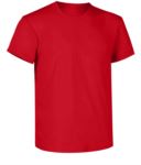 T-shirt da lavoro, collo in costina con Elastane, colore rosso X-CTU002.004