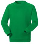Felpa da lavoro colore verde militare personalizzabile con logo, indumenti da lavoro invernali, felpa da lavoro Piemonte, divise professionali X-GL18000.167