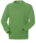 Felpa da lavoro per uso promozionale colore verde chiaro in Poliestere e cotone, divise uomo, felpe professionali Milano, abbigliamento professionale X-GL18000.KIWI