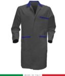 camice da lavoro per uomo a manica lunga 100% cotone grigio/azzurro RUBICOLOR.CAM.GRAZ