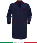 camice da lavoro blu/rosso in cotone Massaua modello da uomo RUBICOLOR.CAM.BLR