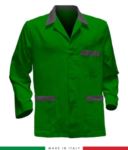 giacca da lavoro verde con inserti blu, tessuto Poliestere e cotone RUBICOLOR.GIA.VEBRGR