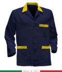 giacca da lavoro blu con inserti gialli, tessuto Poliestere e cotone RUBICOLOR.GIA.BLG